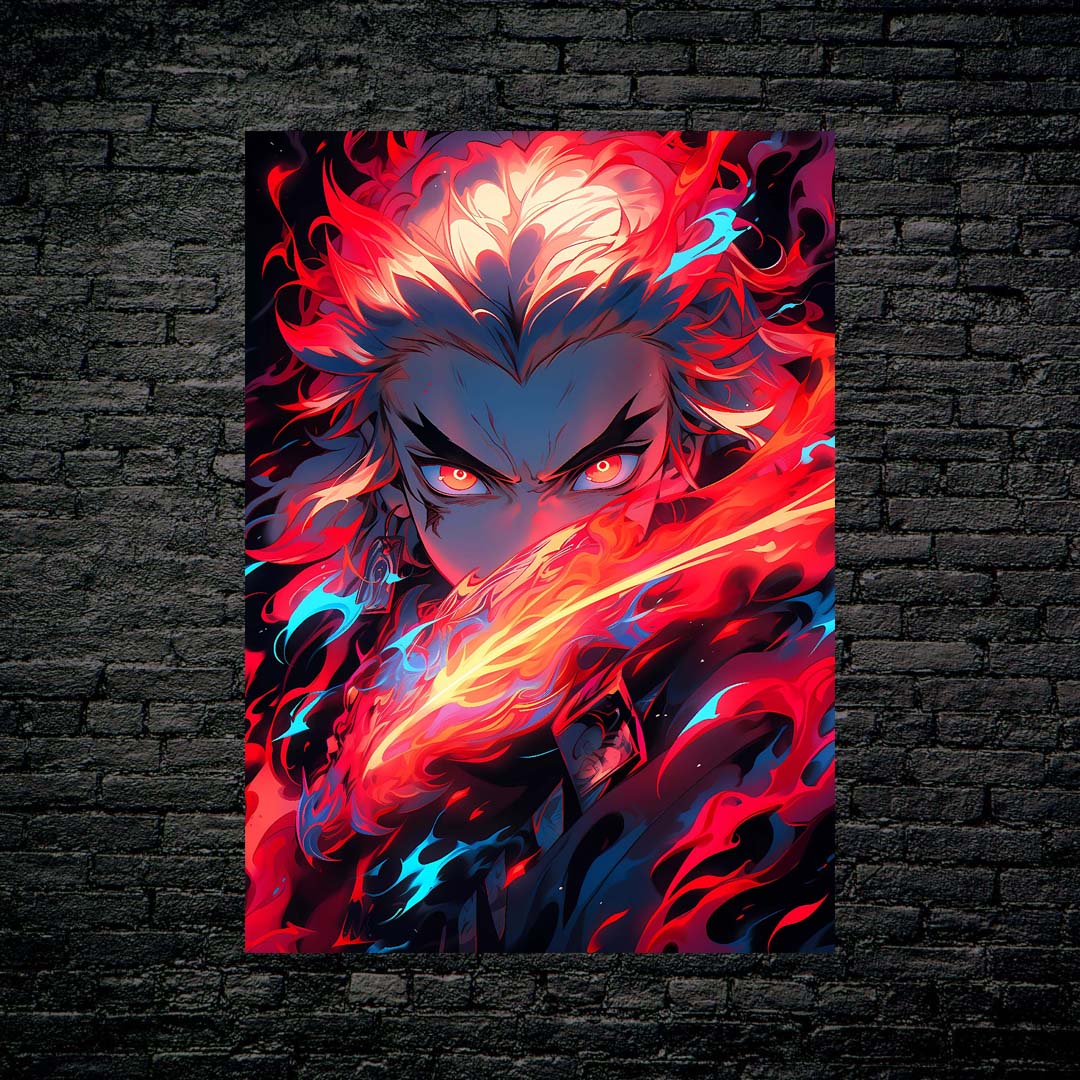 Rengoku Kyoujurou with fire