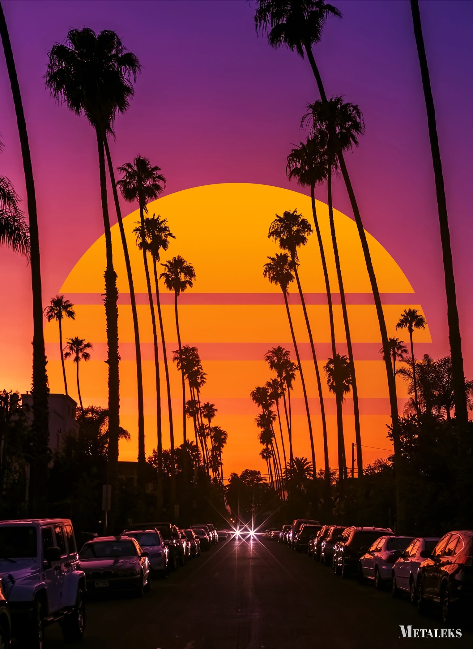 Retro sunset