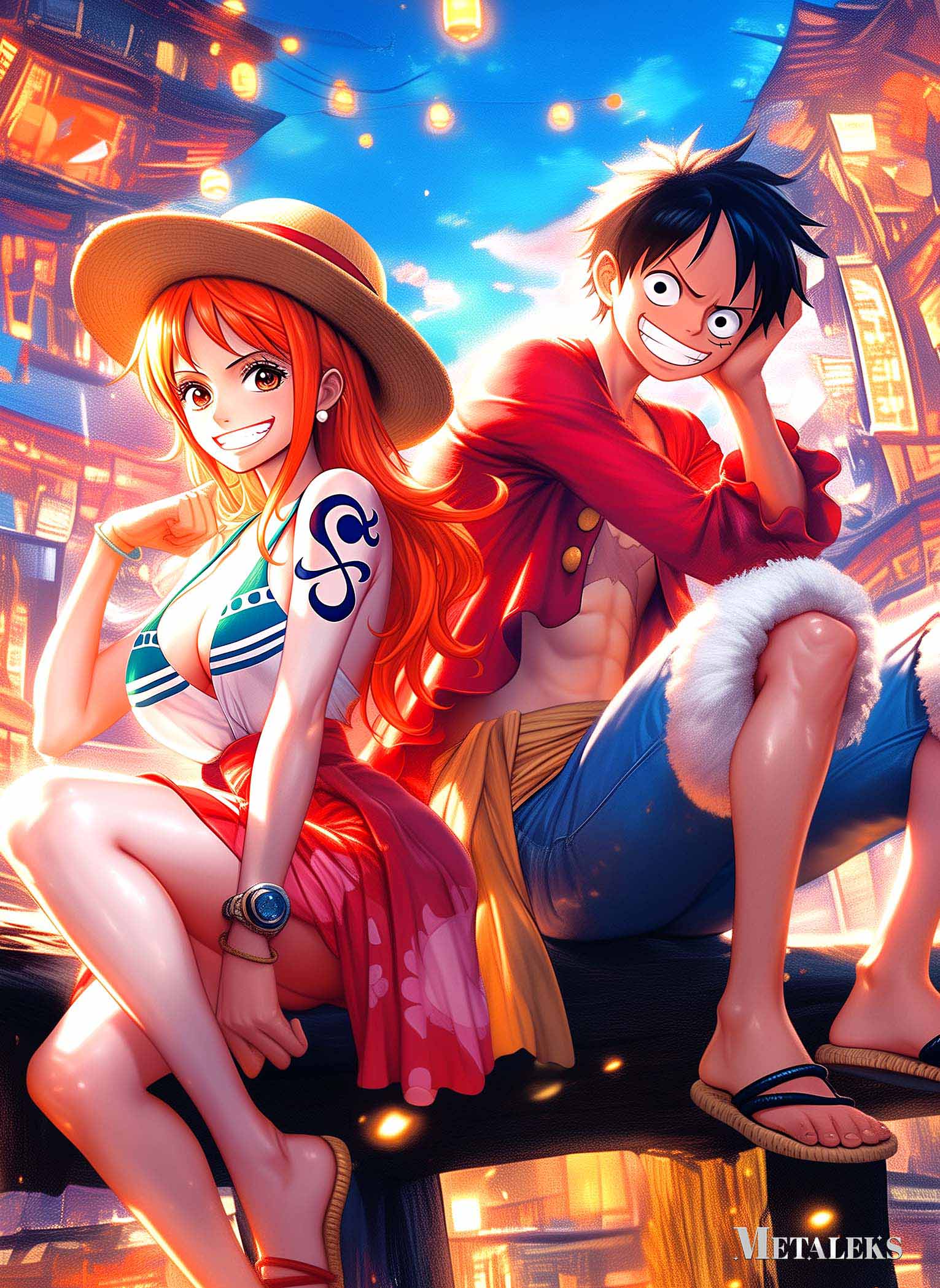 S017 One Piece - Luffy And Nami