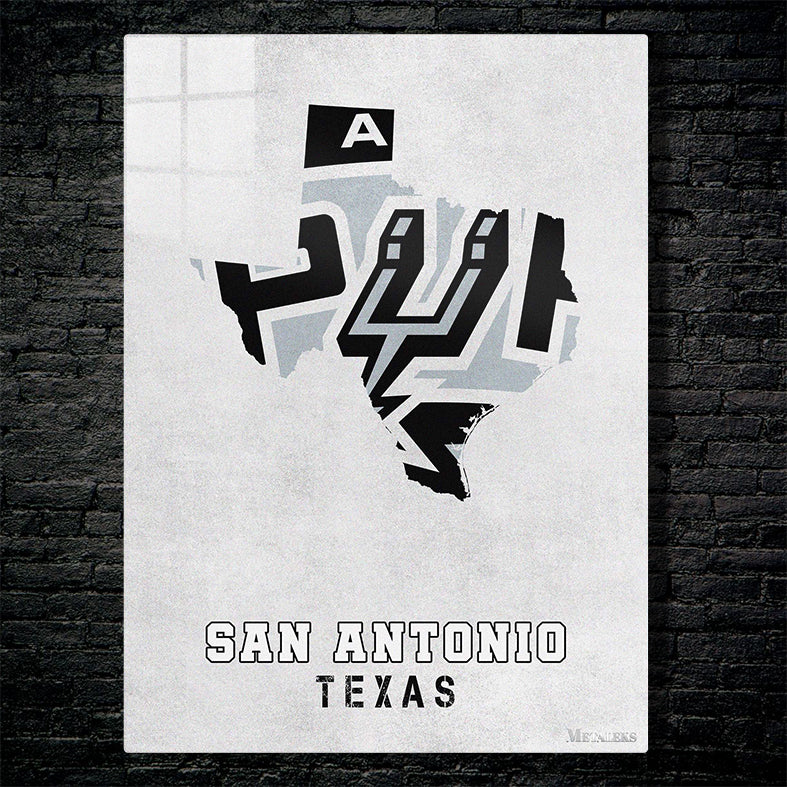 San Antonio Spurs San Antonio Texas State Map