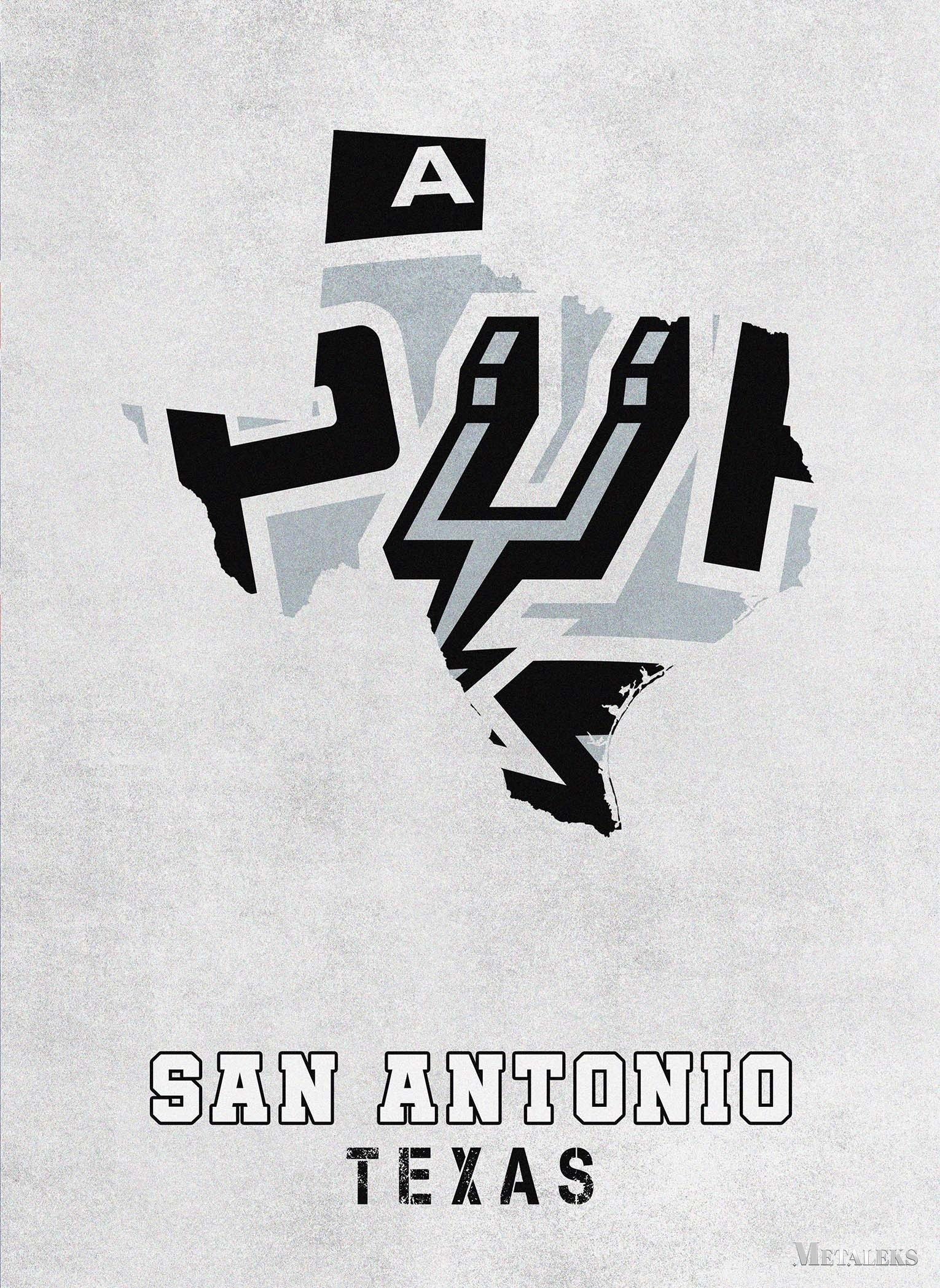 San Antonio Spurs San Antonio Texas State Map