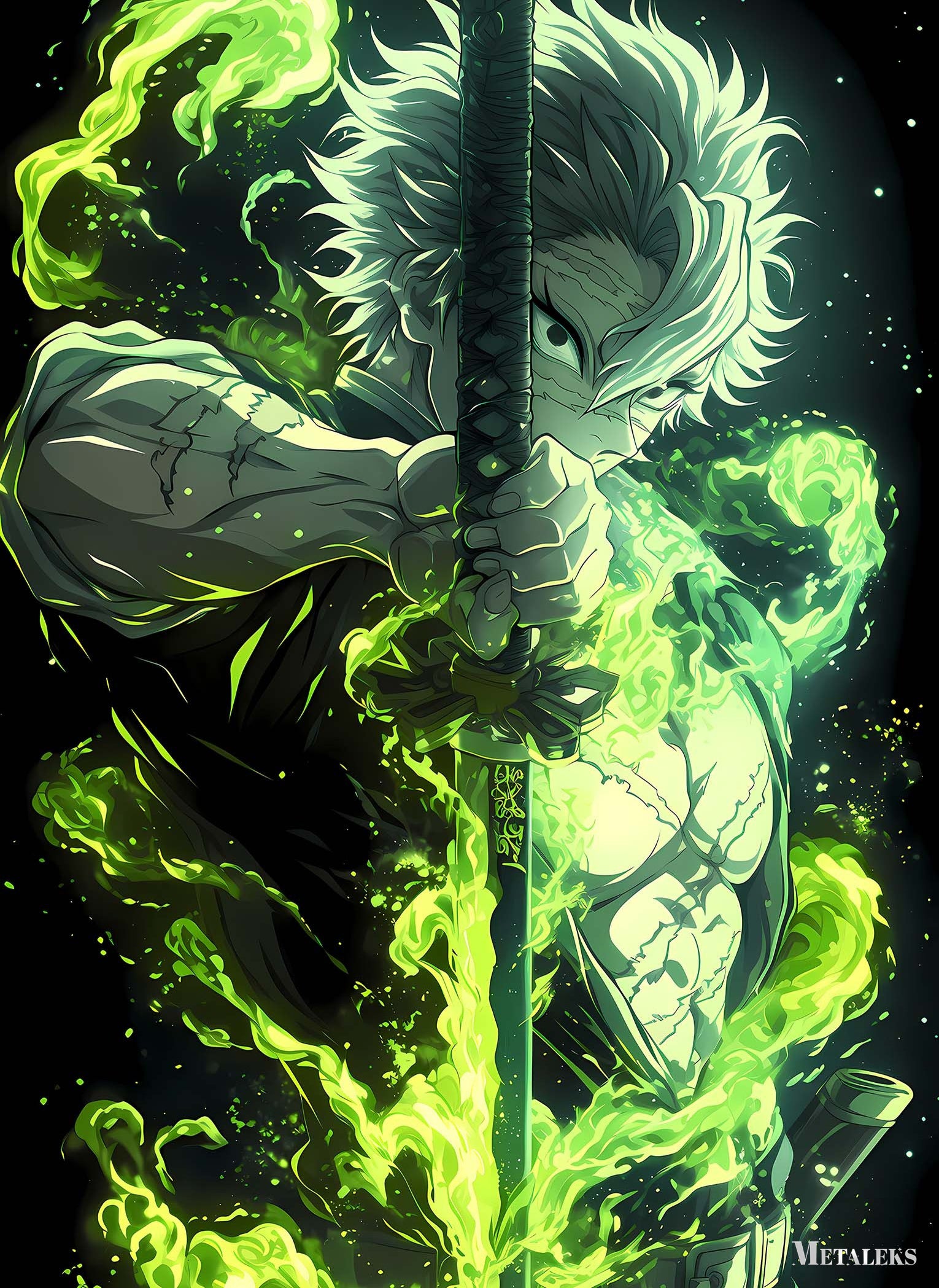Sanemi neon art