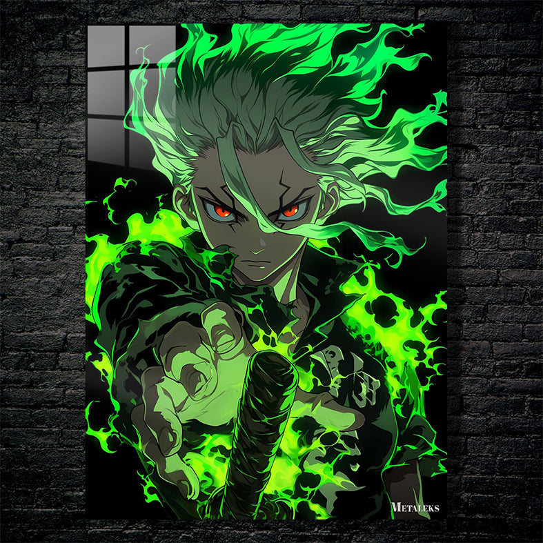 Senku Ishigami Green Fire