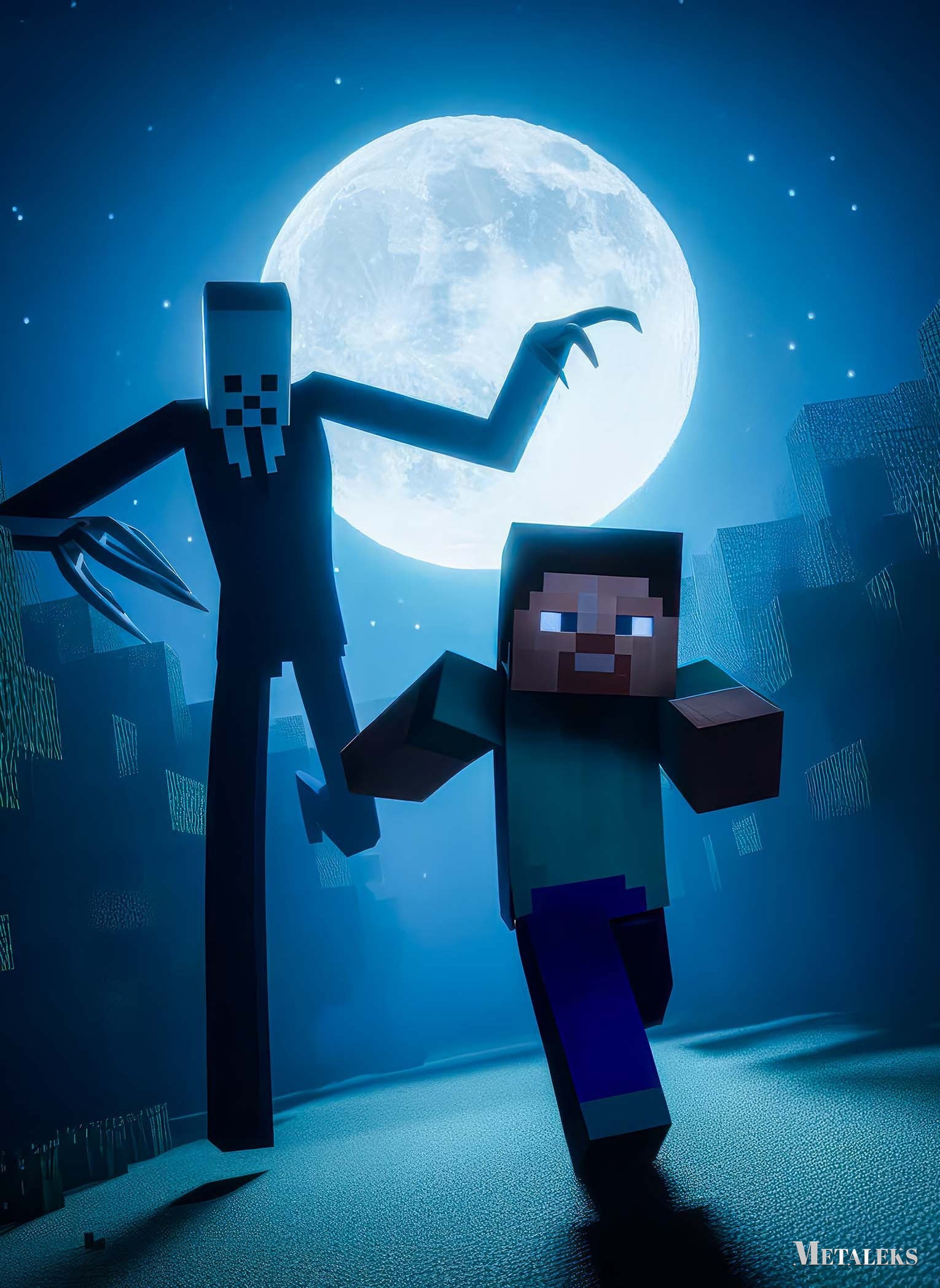 Slender vs Steve