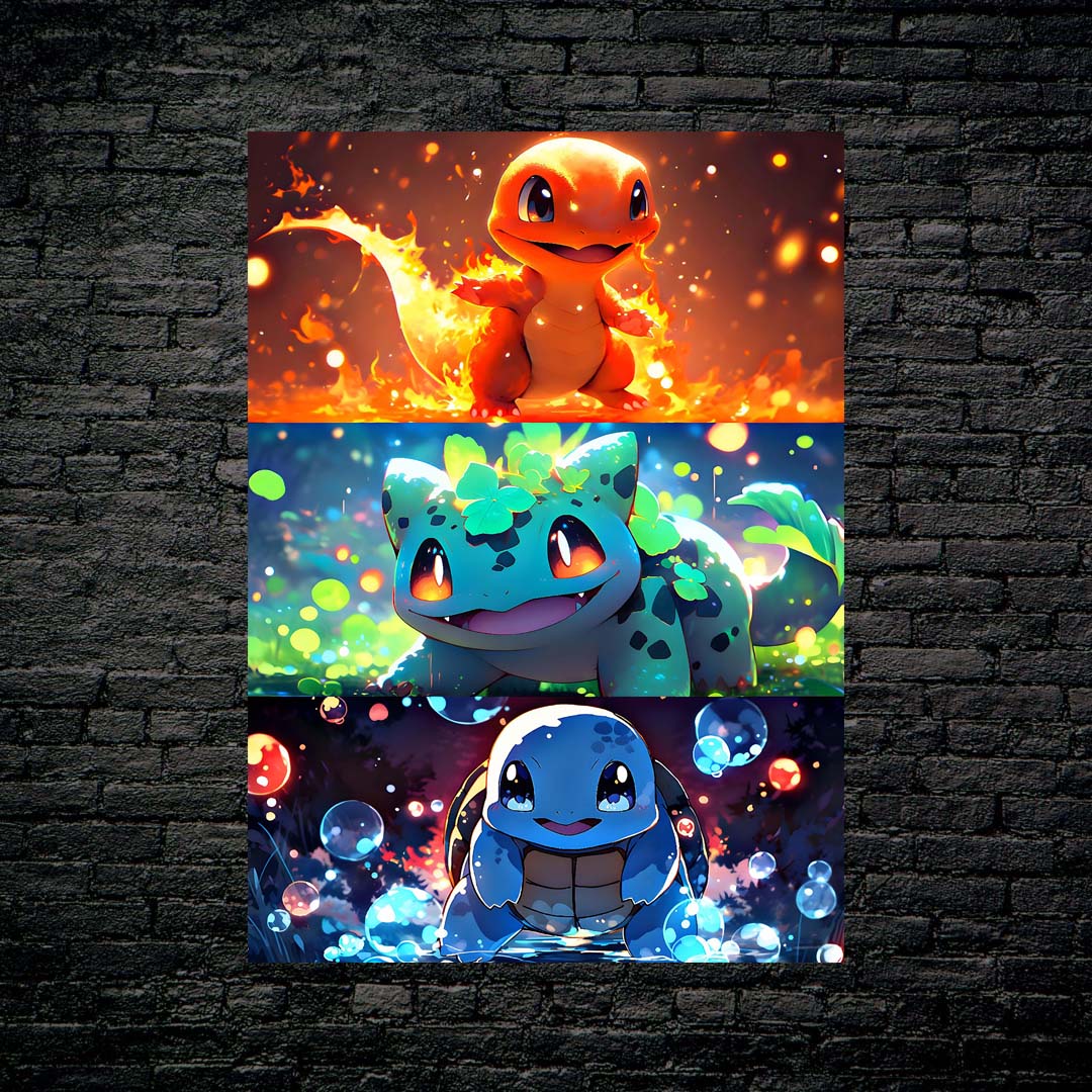 Starter trio of pokemon