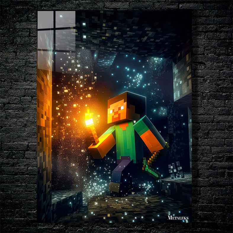 Steve in a cave