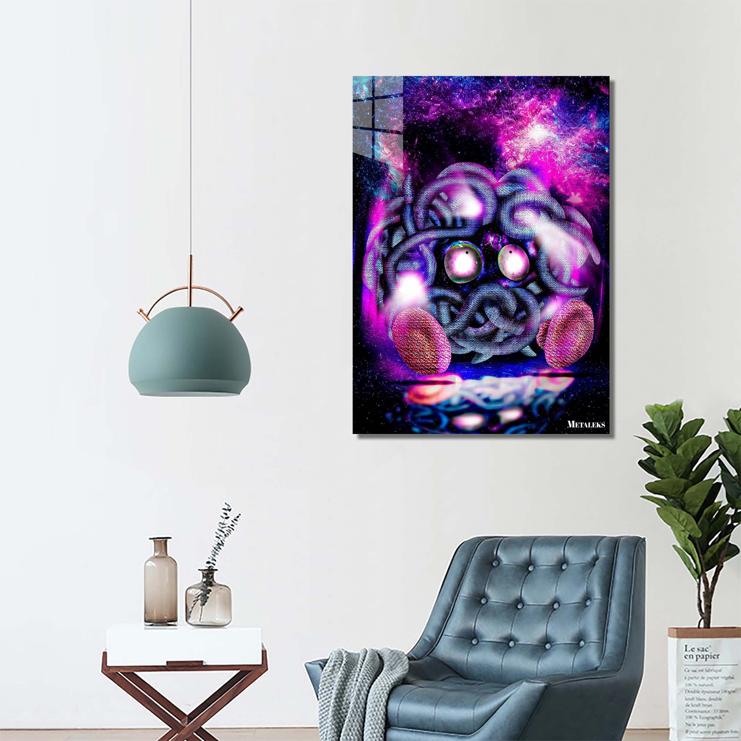 Tangela pokemon , space style , hand made , draw nebulosa