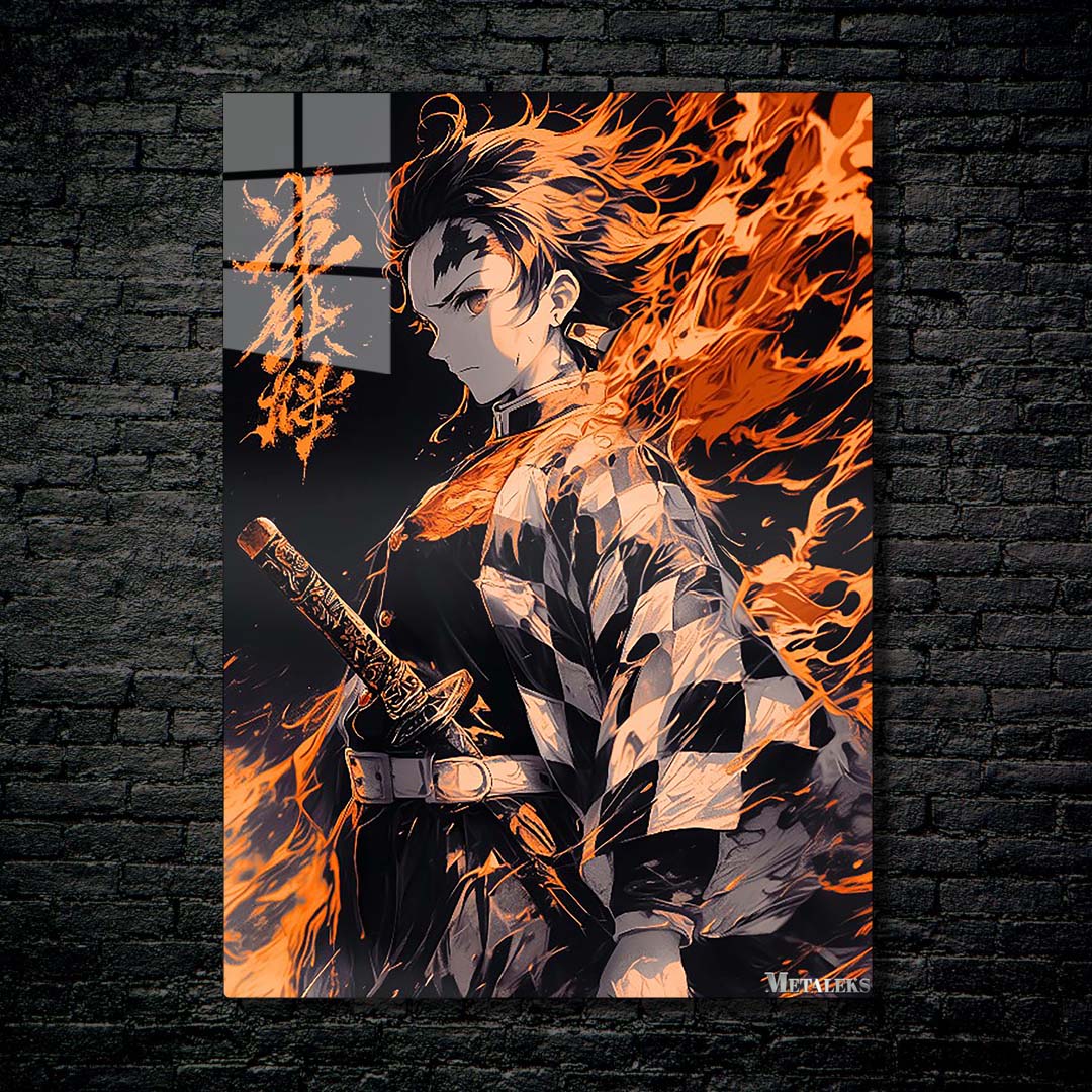 Tanjiro Kamado Orange Fire | Demon Slayer