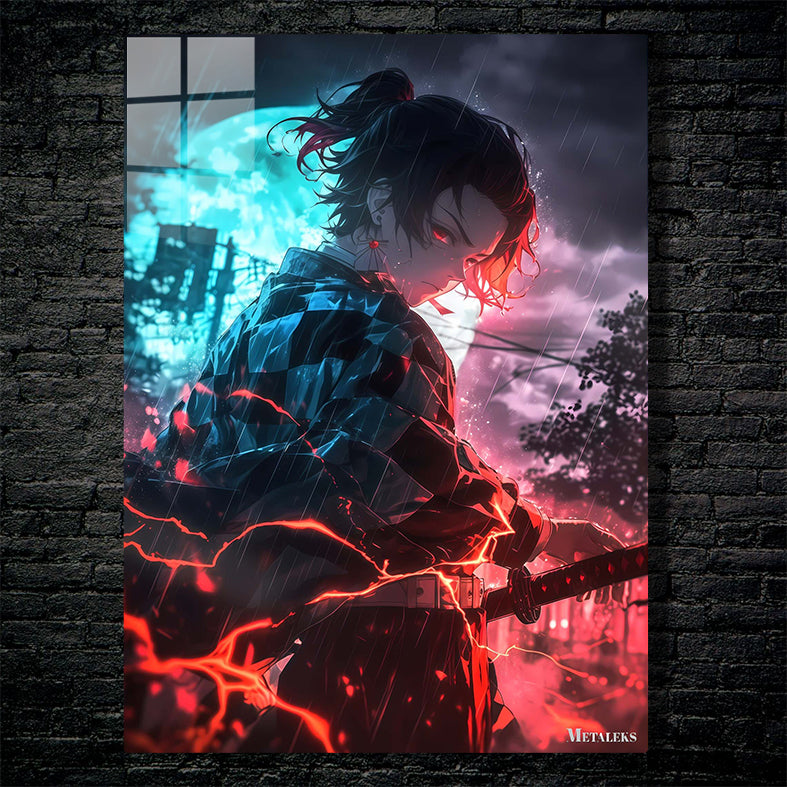 Tanjiro Cinematic Rain Wallpaper