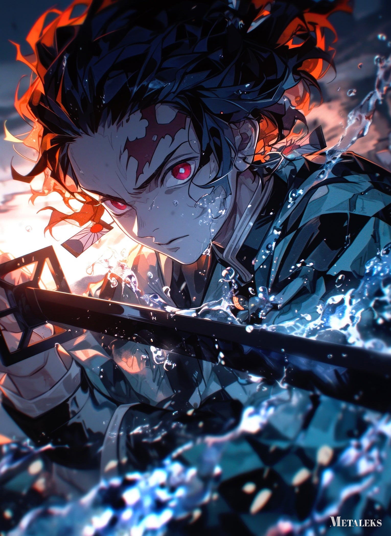 Tanjiro rainy wallpaper