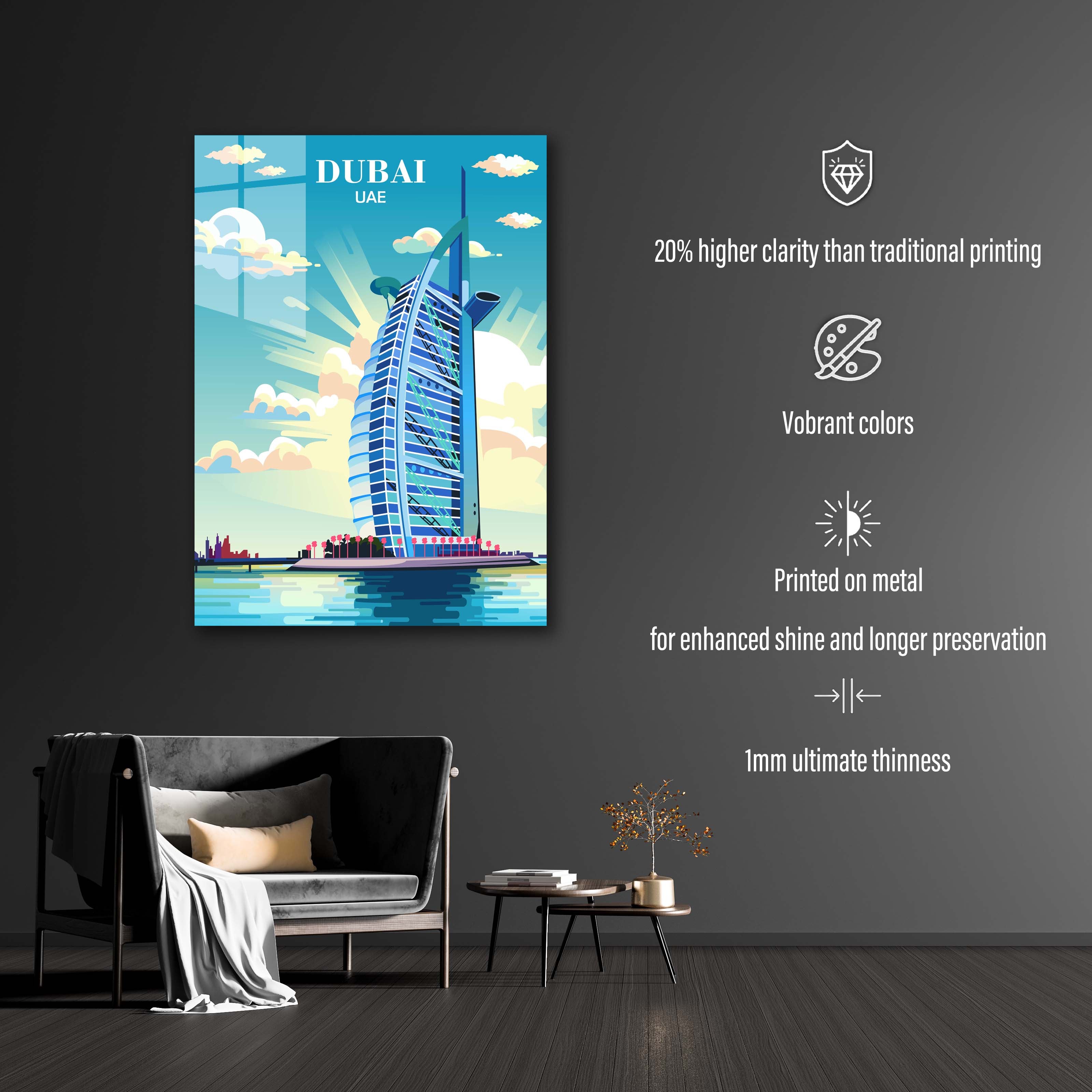 Travel Poster Dubai UAE