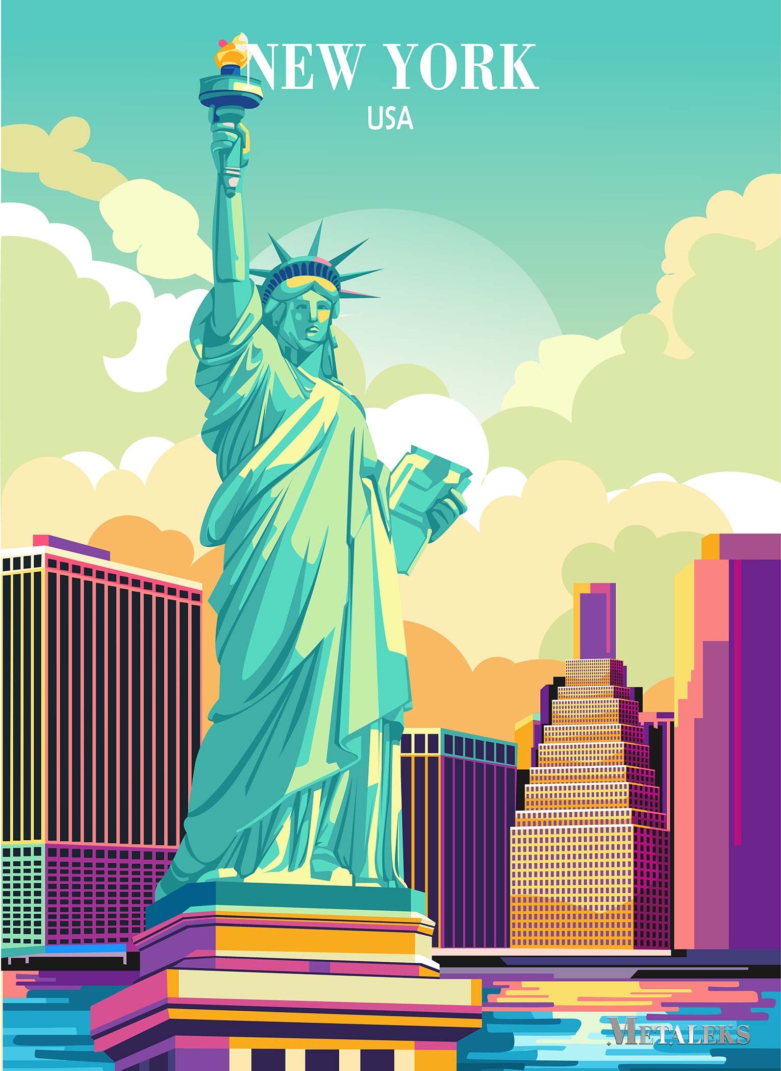 Travel Poster New York City USA