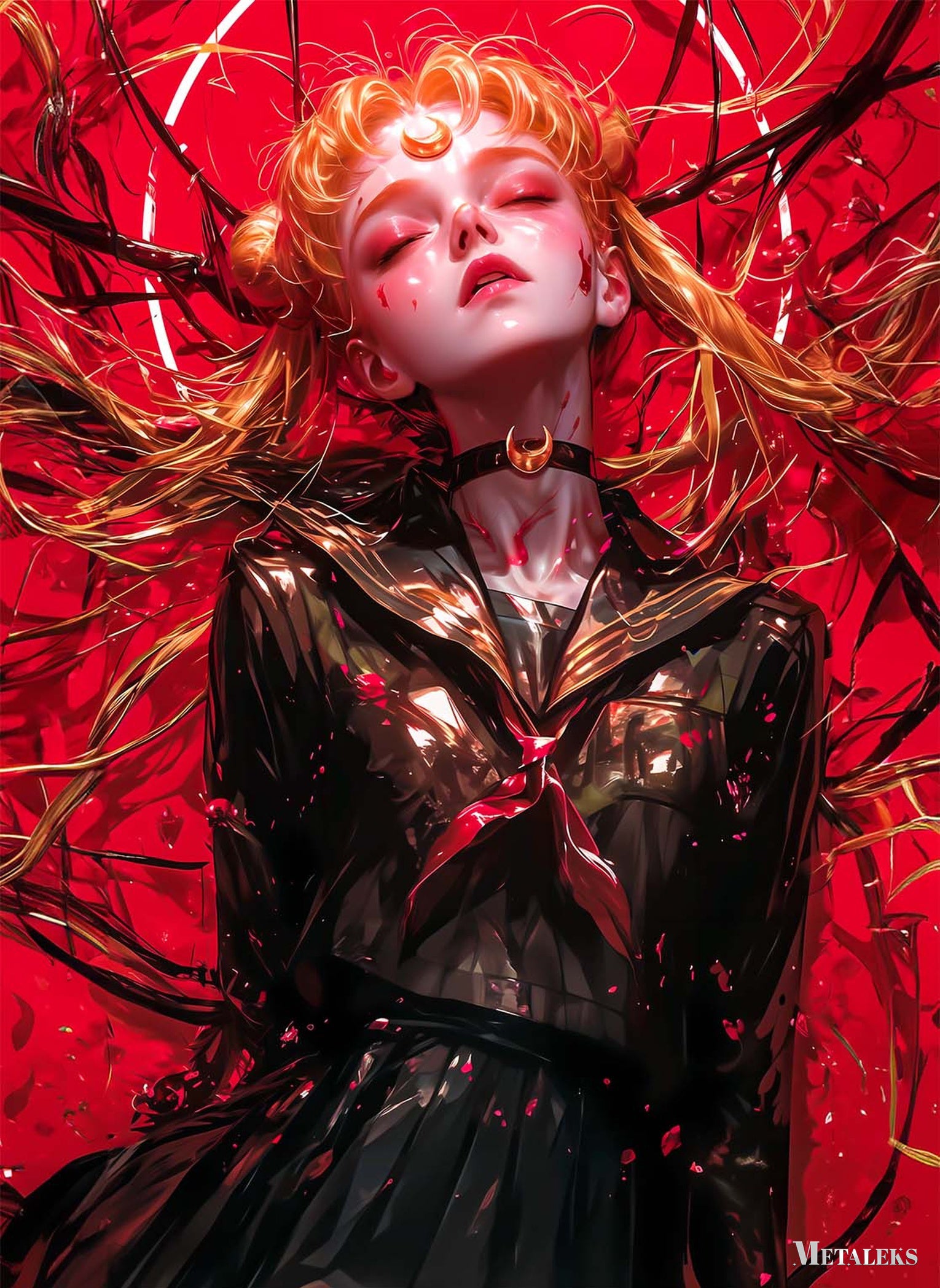 Usagi Tsukino Red Portrait