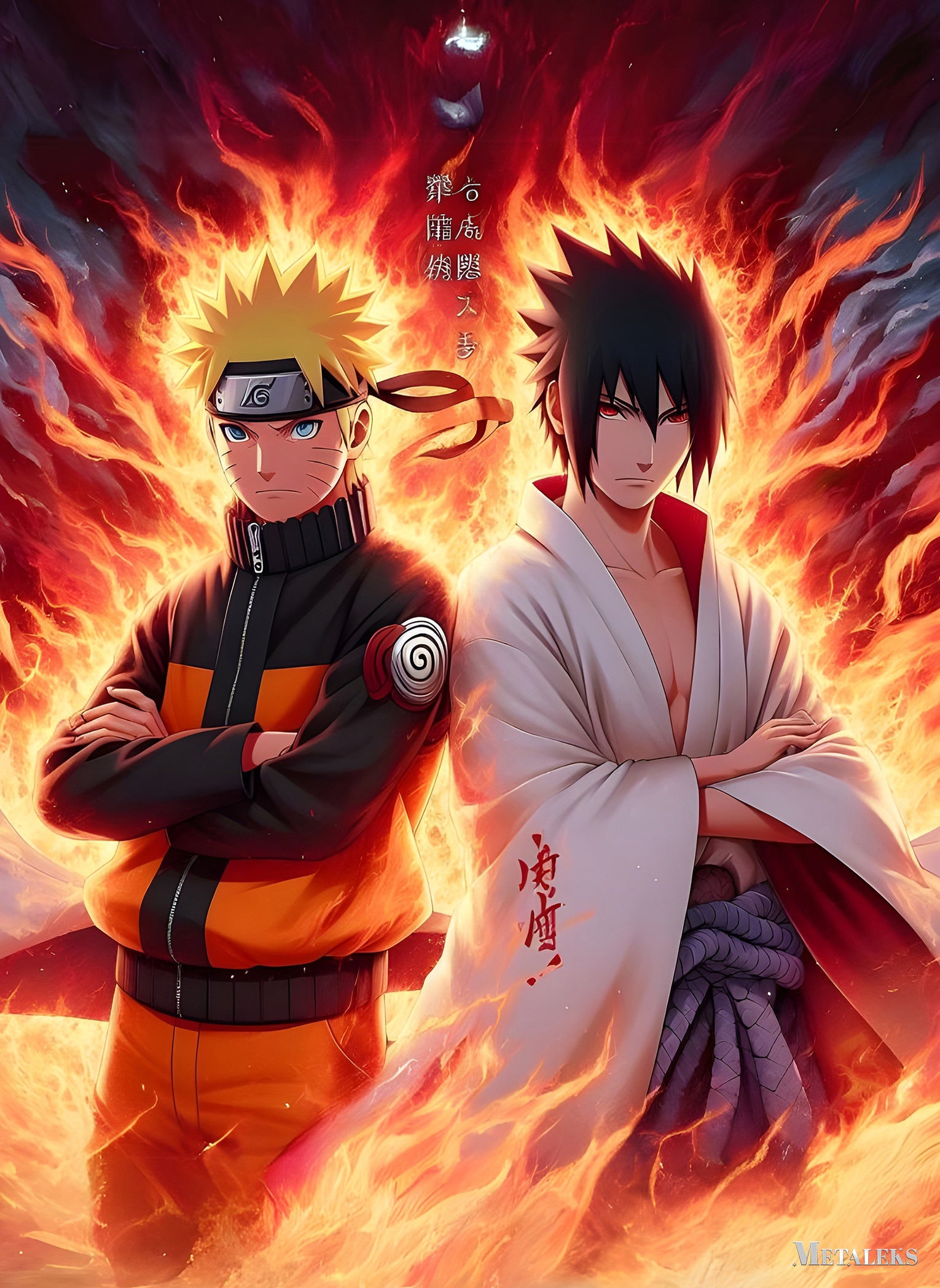 Uzumaki Naruto and Sasuke Uciha