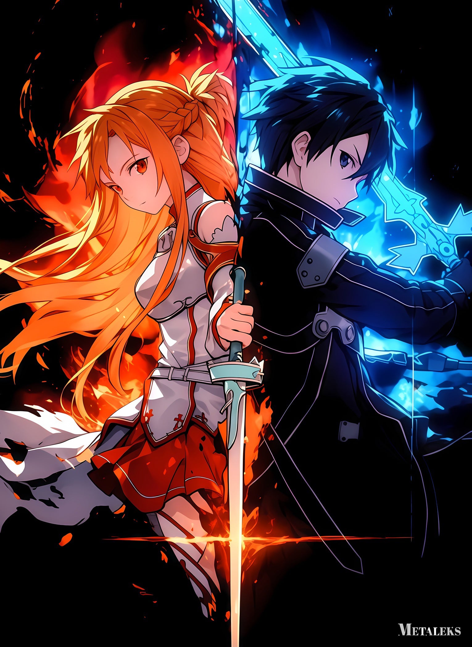 Yuuki Asuna and Kirito  Sword Art Online