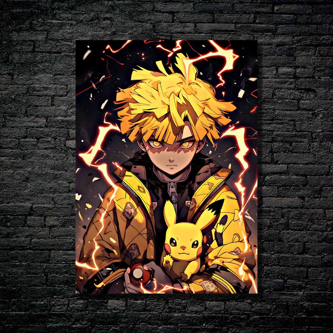 Zenitsu with Pikachu