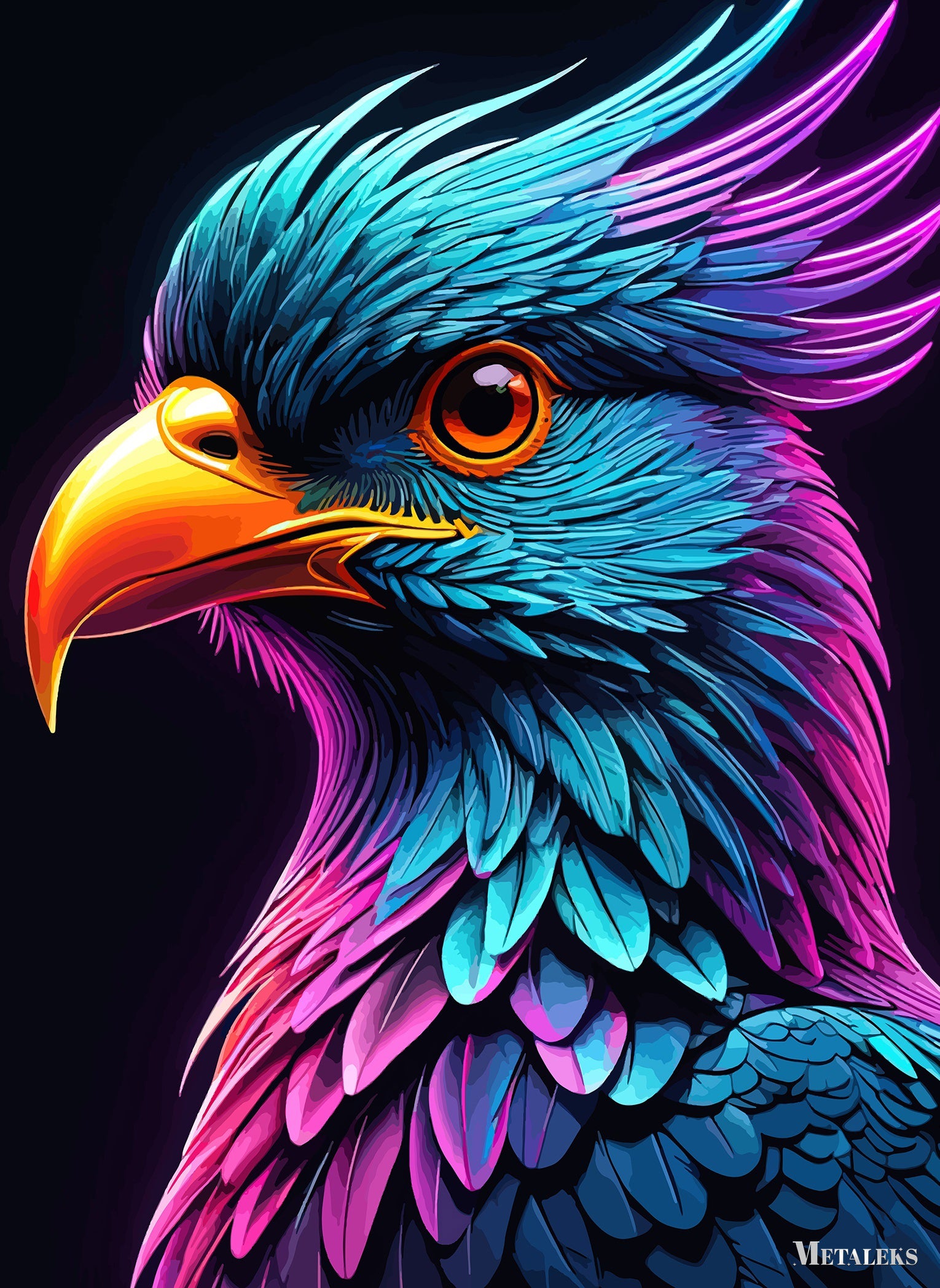 a half face bird