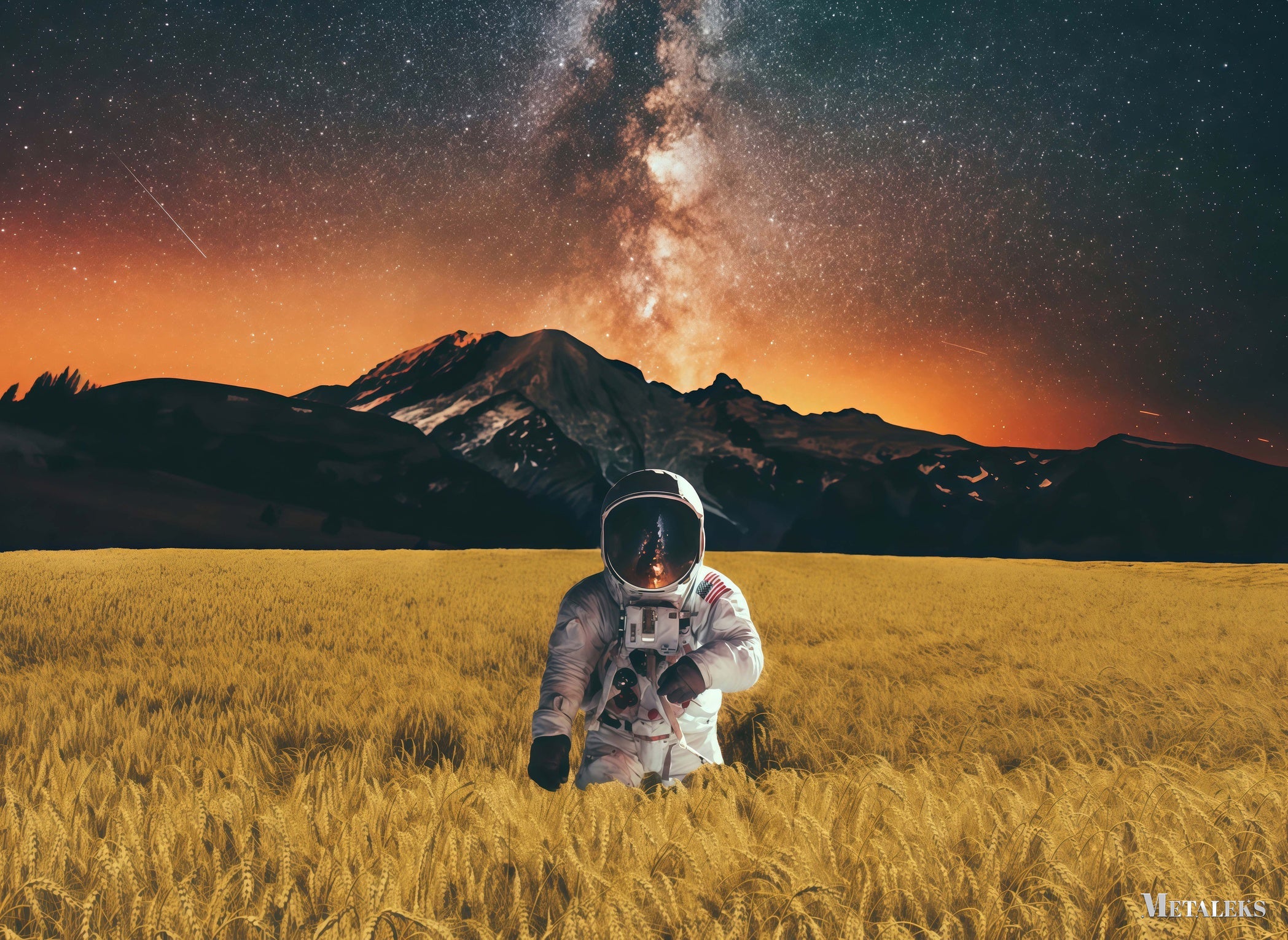 astronaut milky way space