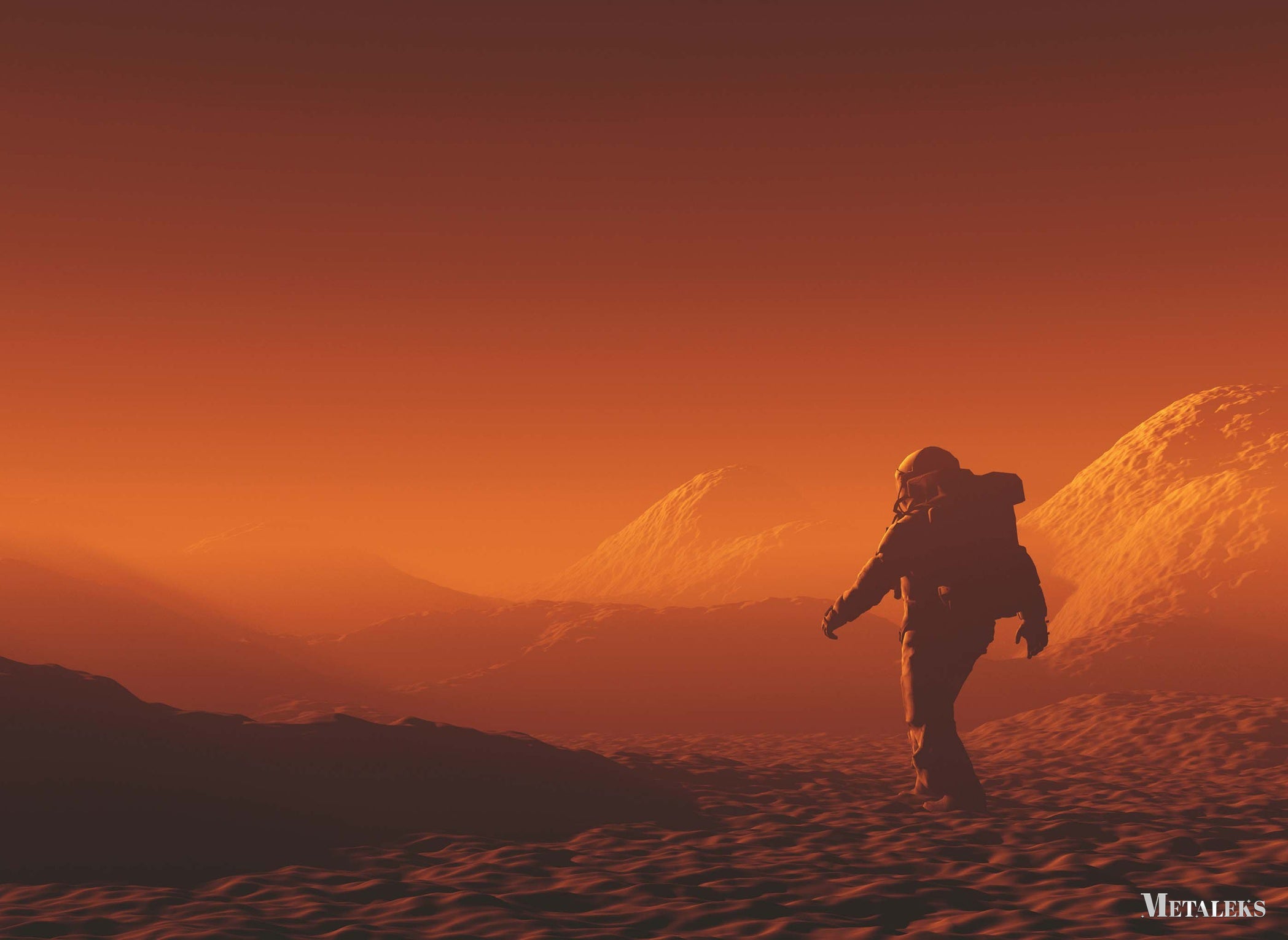 astronaut on the mars