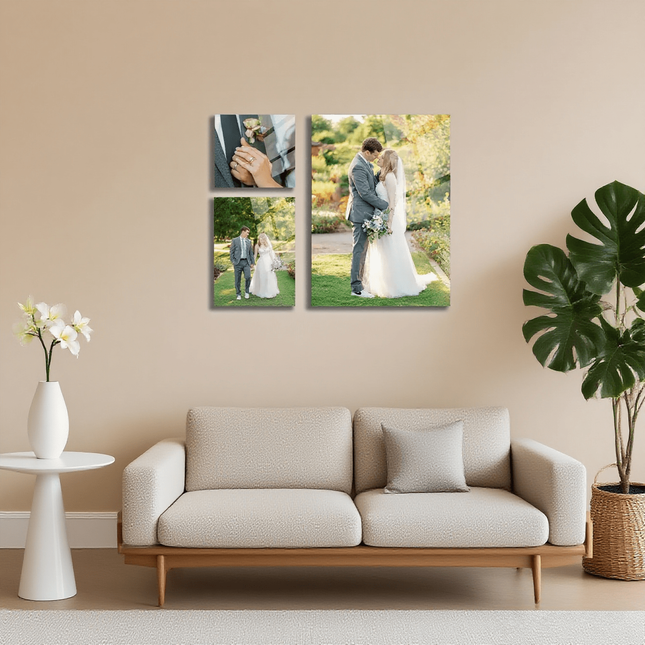 Classic Wall Mix – 3 Metal Prints, 3 Sizes (11.6"x11.6", 15"x20", and 19.6"x29.5") - YourWallStories