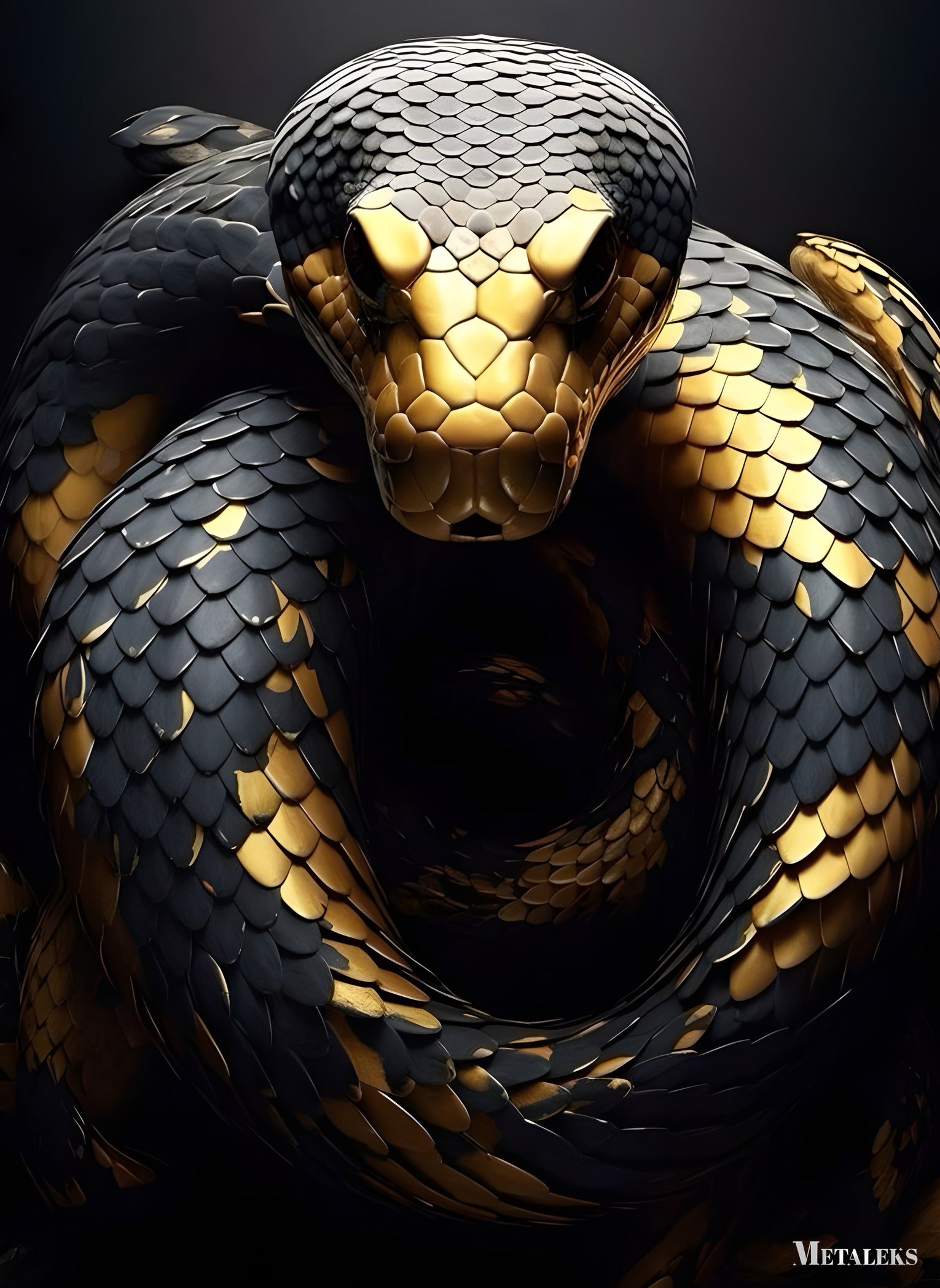 gold black python