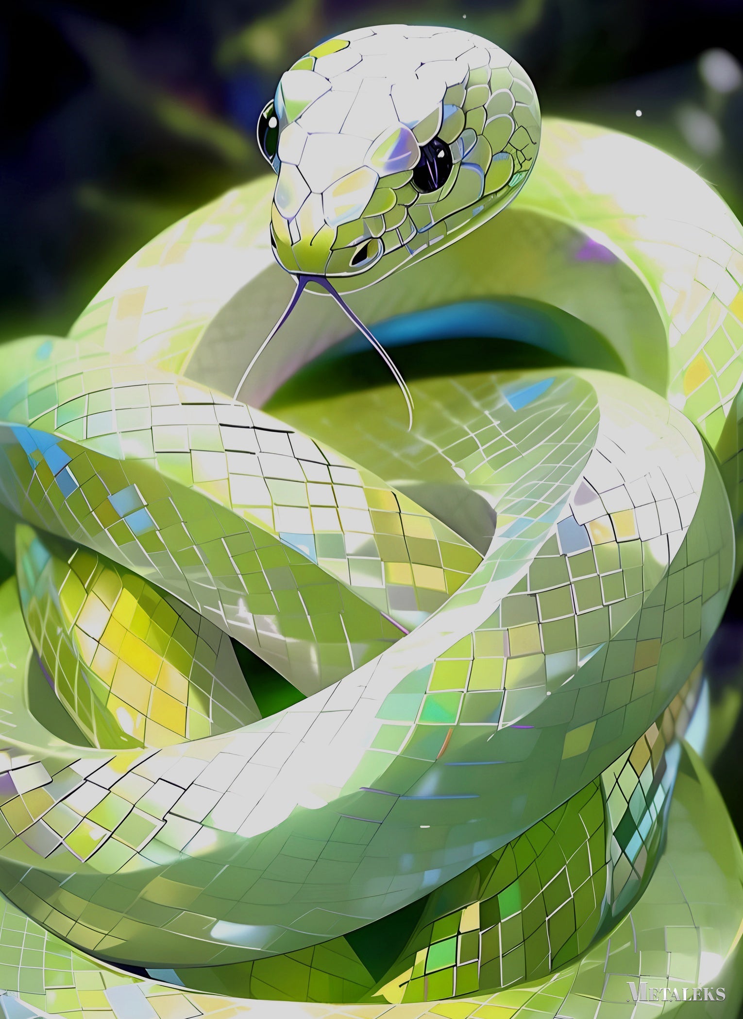 green viper snake