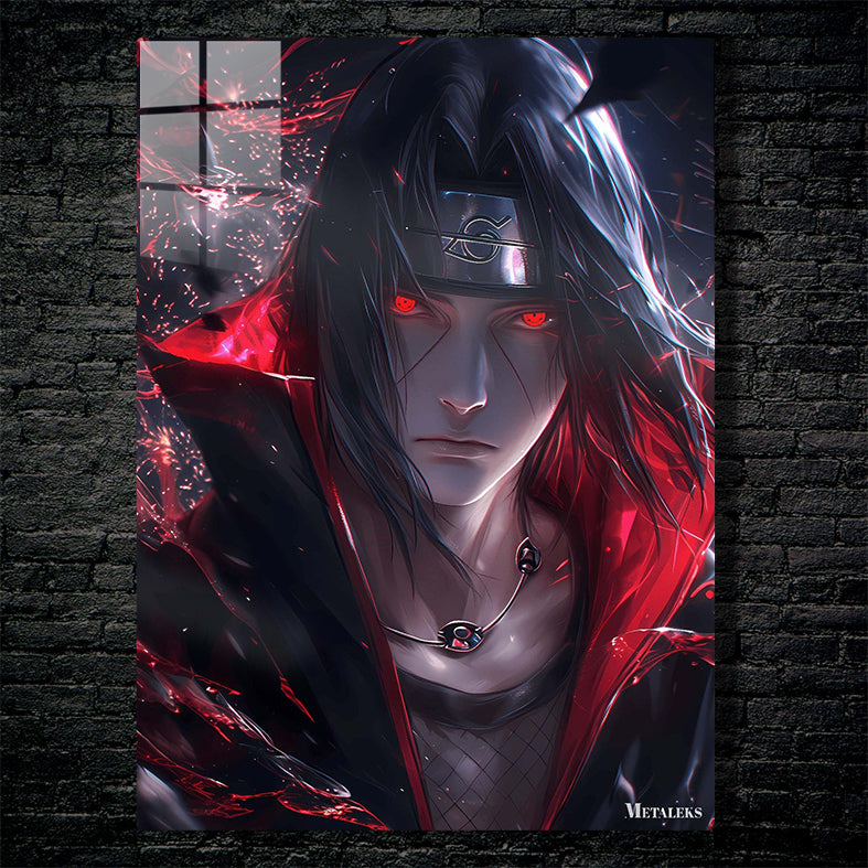 itachi uchiha neon portrait