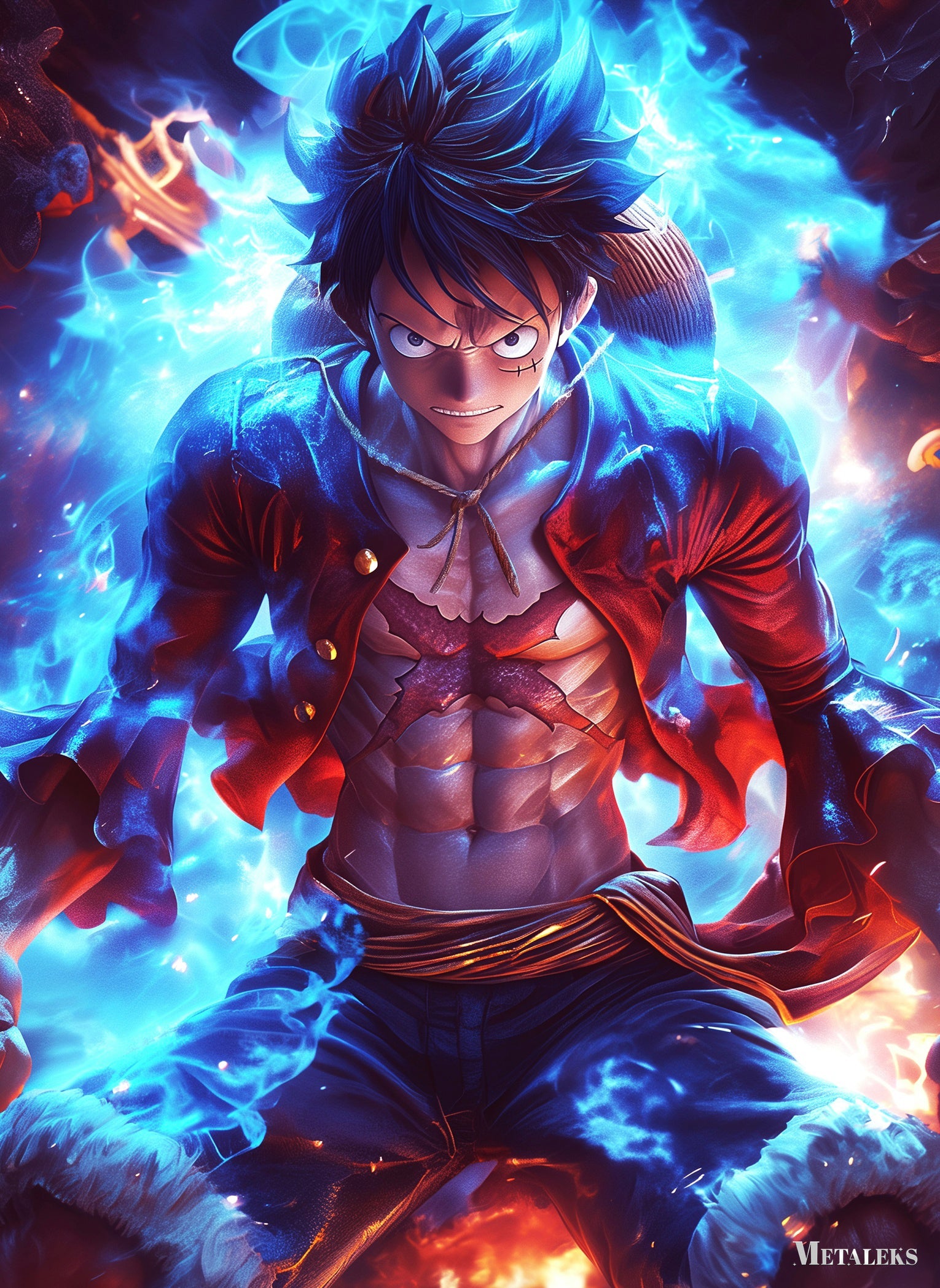 one piece - monkey d luffy neon G0998  H0731-25