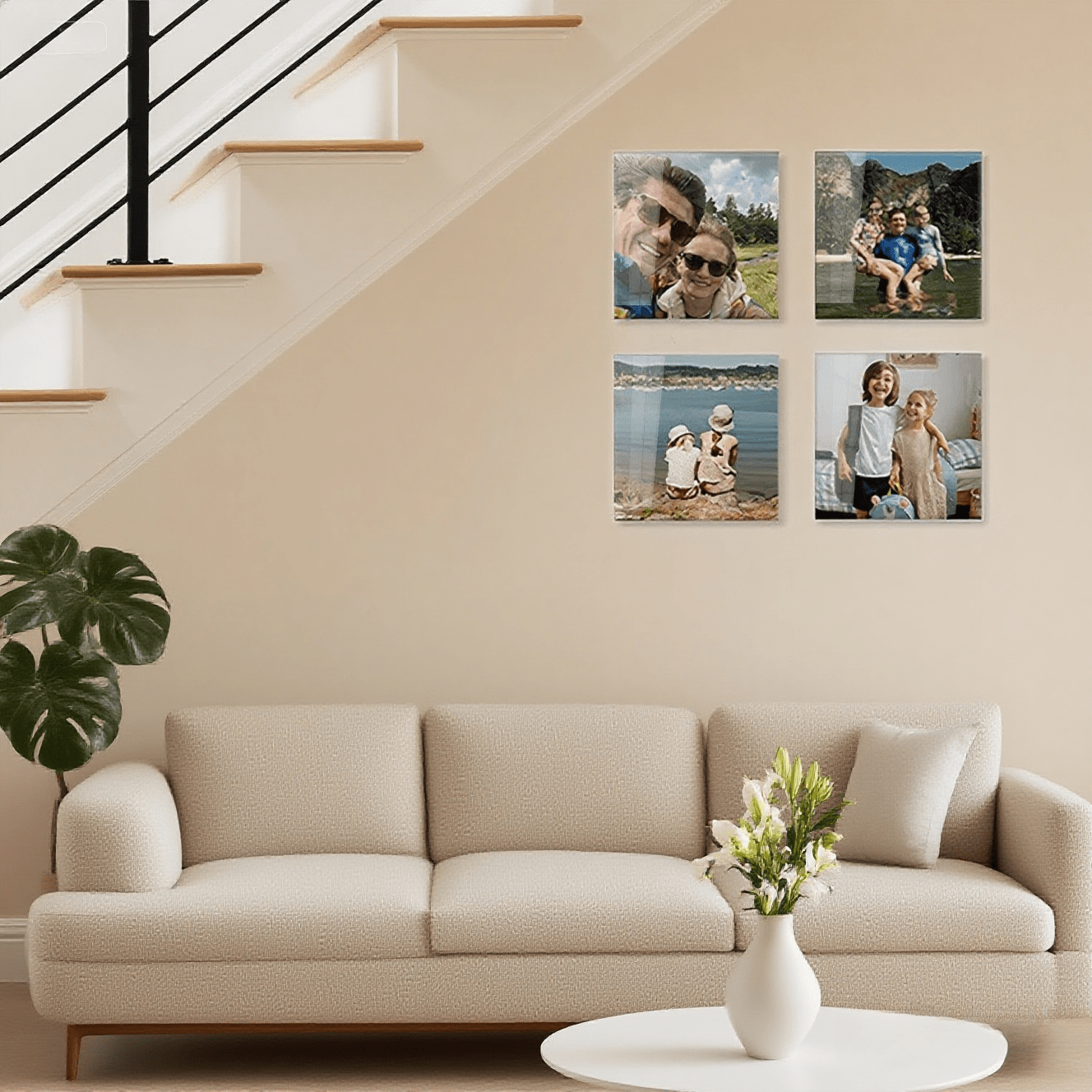 Quad Square Collection 4-Pack (11.6"by11.6"inch) - YourWallStories