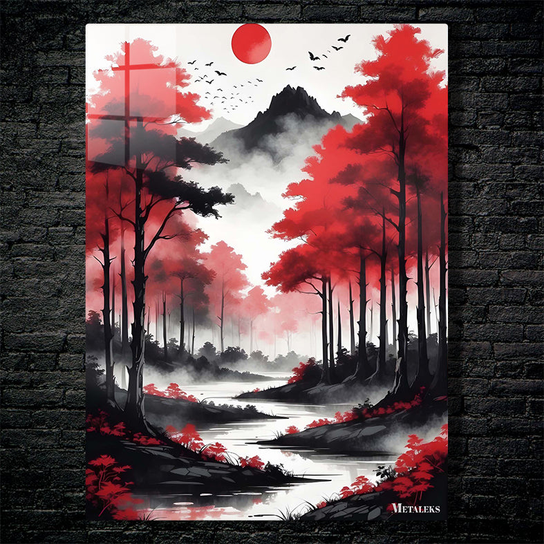 river painting on the river bank