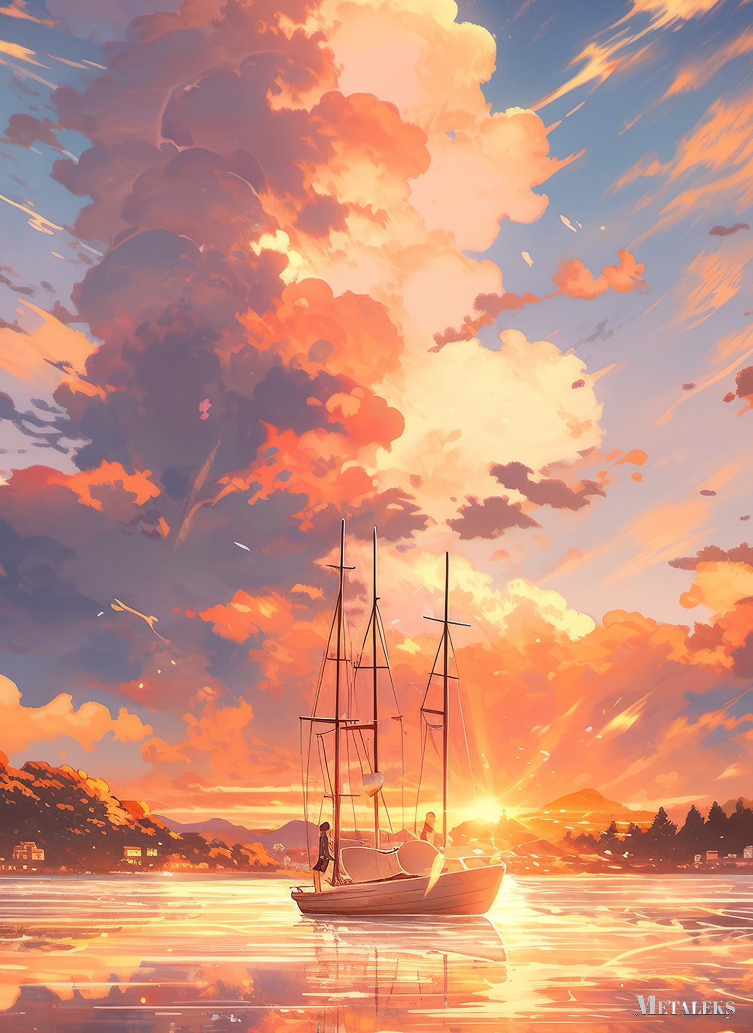 setting sun