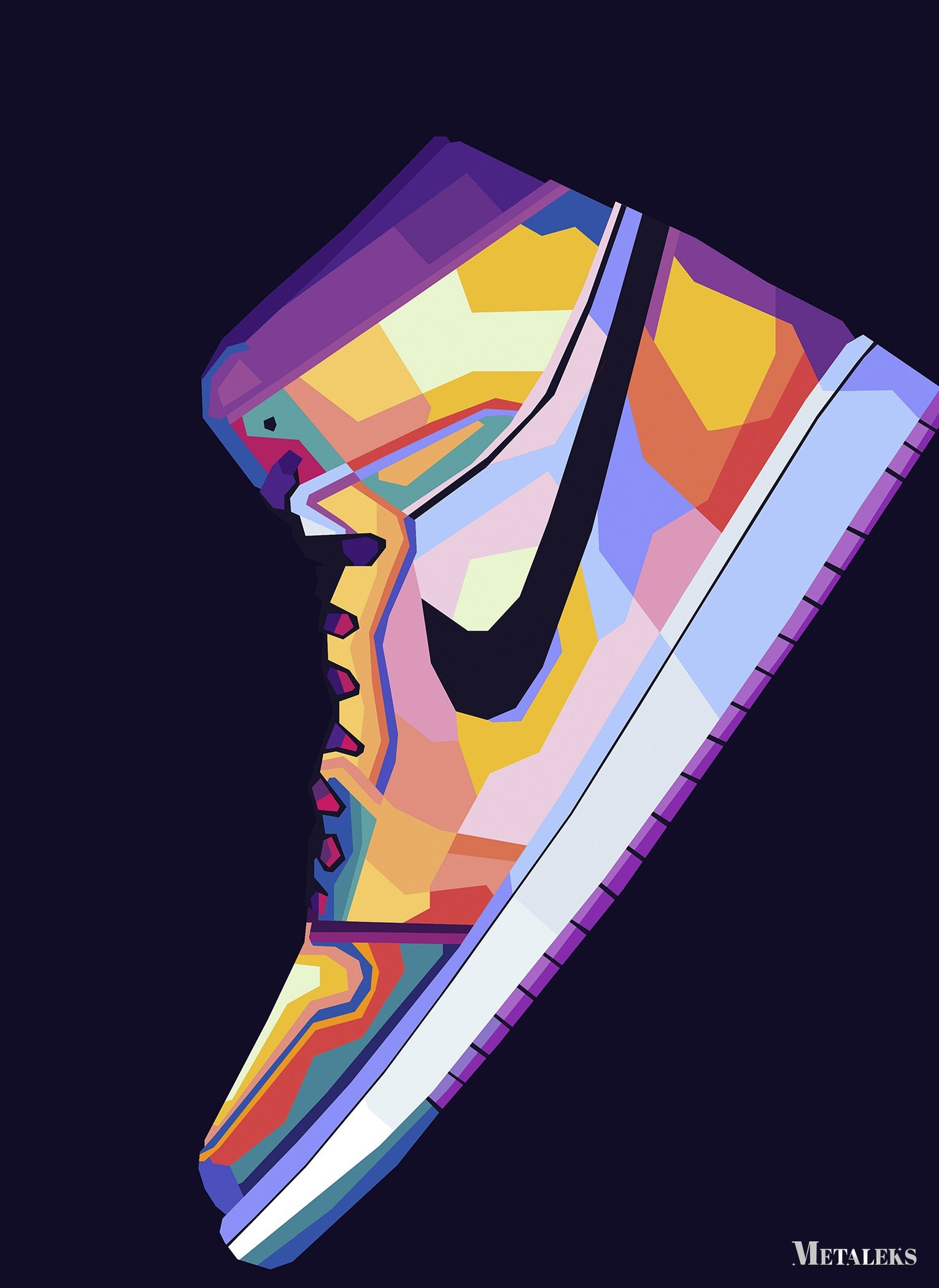 sneaker in pop art wpap