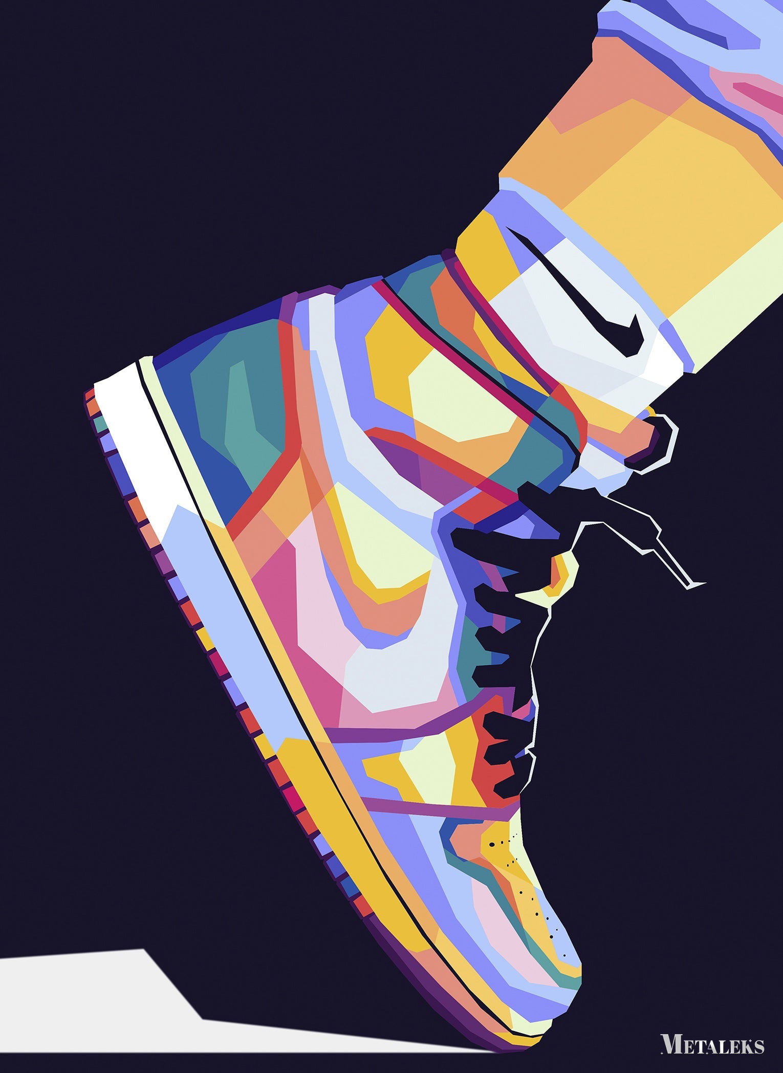 sneakers in pop art