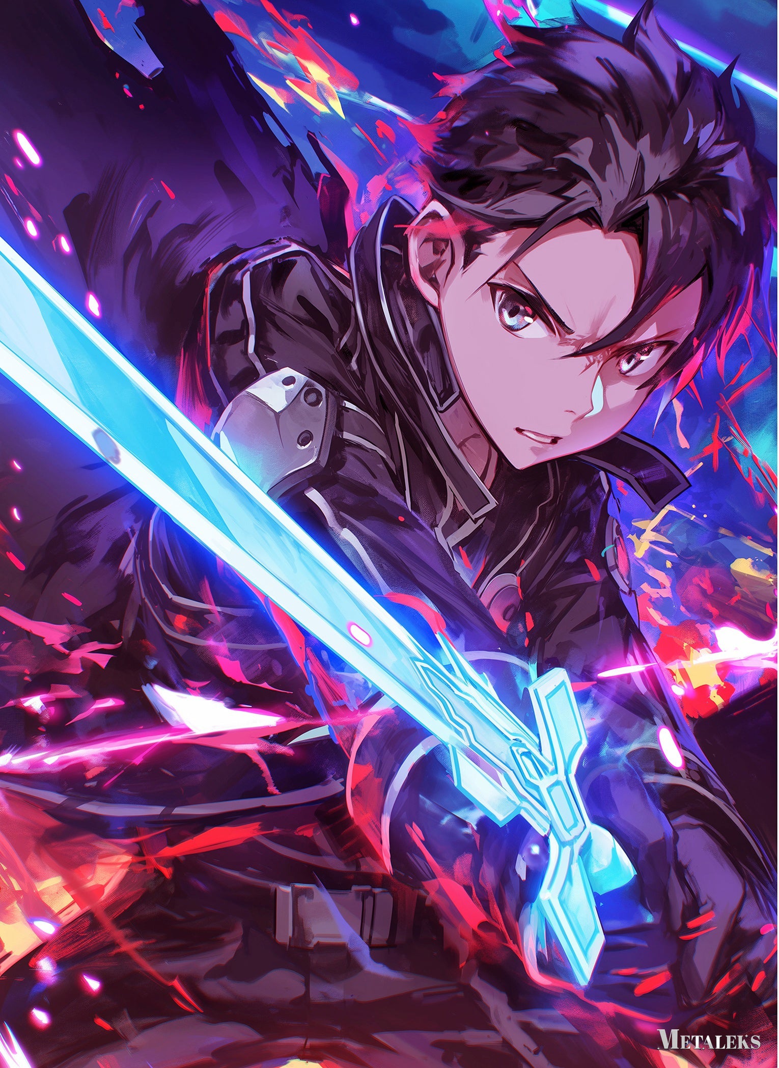 sword art oline   kirito neon