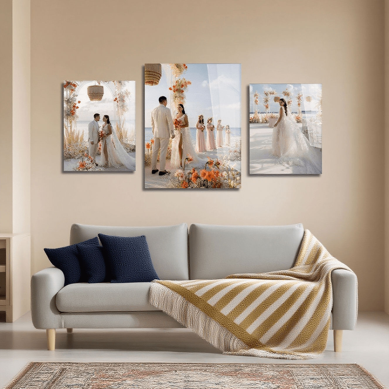 The Centerpiece Set – 3 Metal Prints, (Two 15"x20" and One 23"x31") Statement Arrangement - YourWallStories