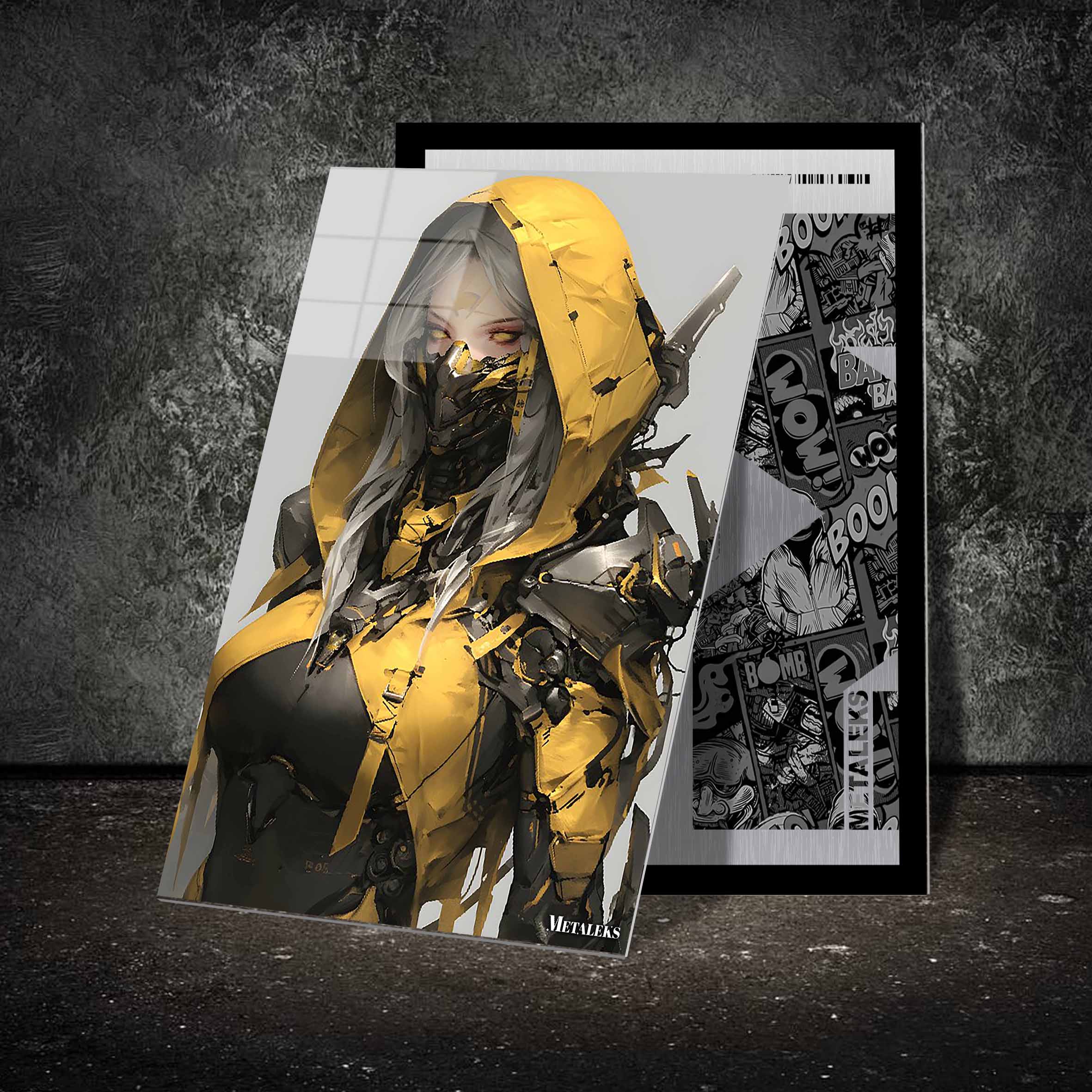Gold Cyber-Ninja Abstract 1
