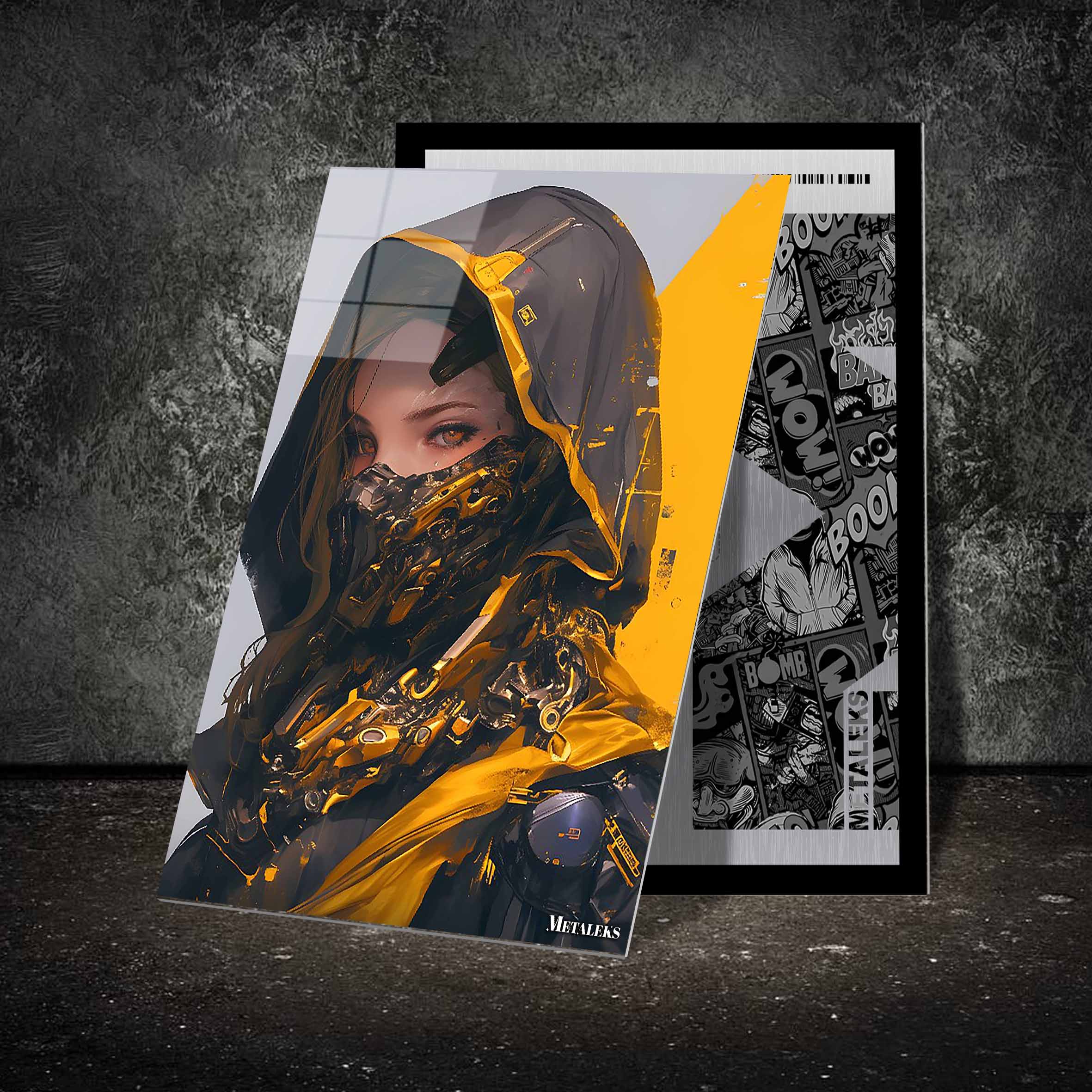 Gold Cyber-Ninja Abstract 4