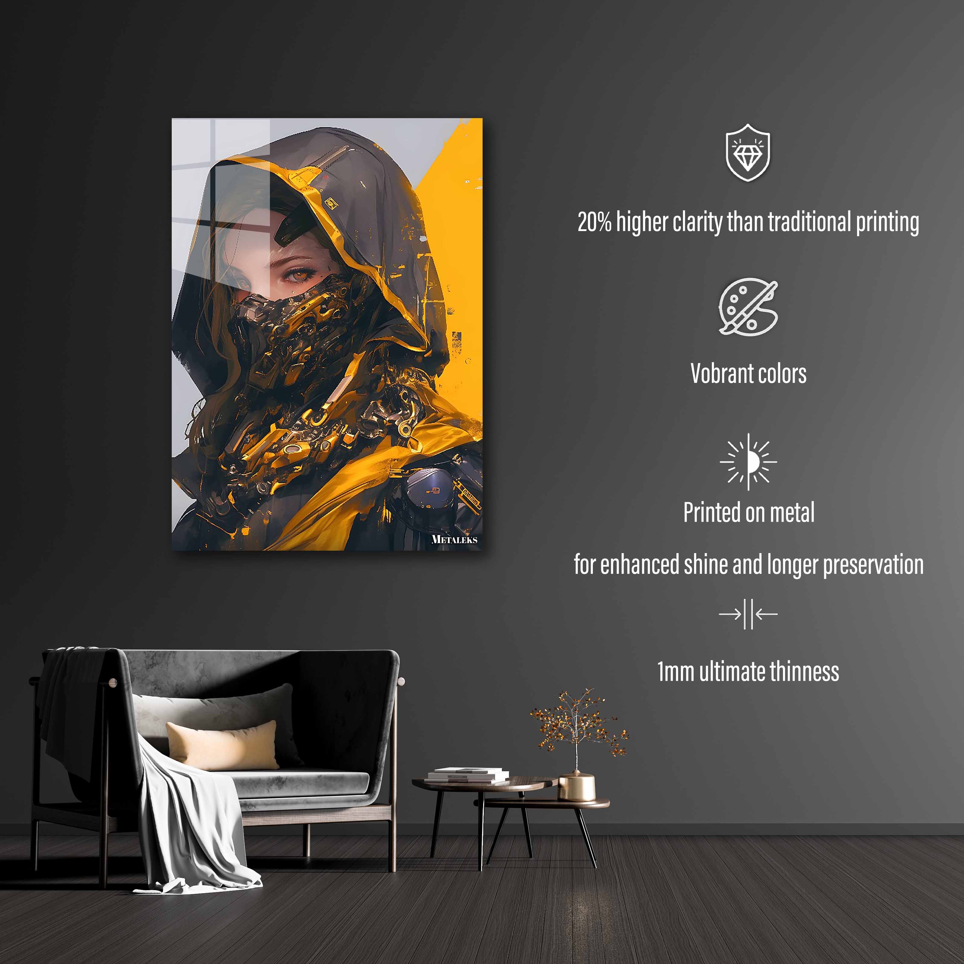 Gold Cyber-Ninja Abstract 4